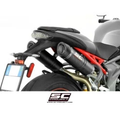 SC-Project T16-28C GP-Tech Dual High Mount Exhaust For Triumph Speed Triple R / S (2016-)