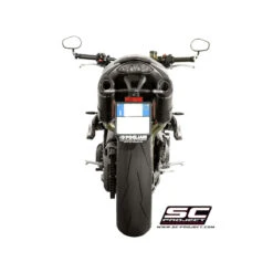 SC-Project T16-28C GP-Tech Dual High Mount Exhaust For Triumph Speed Triple R / S (2016-) -Scootik Bike Shop sc project t16 28c gp techal high mount exhaust image5