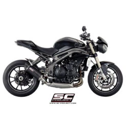 SC-Project T16-L12C Oval Low Mount Exhaust For Triumph Speed Triple R / S (2016-) -Scootik Bike Shop sc project t16 l12c oval low mount exhaust image3
