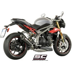 SC-Project T16-L35C Conic Slip-on Exhaust For Triumph Speed Triple 1050 (2016-2017) -Scootik Bike Shop sc project t16 l35c conic slip on exhaust image4