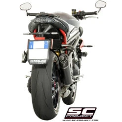 SC-Project T16-L35C Conic Slip-on Exhaust For Triumph Speed Triple 1050 (2016-2017) -Scootik Bike Shop sc project t16 l35c conic slip on exhaust image6