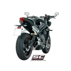 SC-Project T18-93 SC1-R Slip-on Exhaust For Street Triple 765 S/R/RS (2017-) -Scootik Bike Shop sc project t18 93 sc1 r slip on exhaust image3