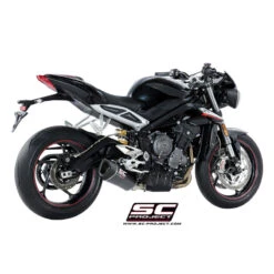 SC-Project T18-93 SC1-R Slip-on Exhaust For Street Triple 765 S/R/RS (2017-) -Scootik Bike Shop sc project t18 93 sc1 r slip on exhaust image8