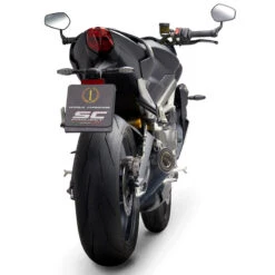 SC-Project T18-LTS41MB S1 Slip-on Exhaust, Black For Triumph Street Triple R/RS '20- -Scootik Bike Shop sc project t18 lts41mb s1 slip on exhaust black image3