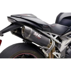 SC-Project T22-12C Oval Slip-on Exhaust, Carbon For Triumph Speed Triple '18-'20