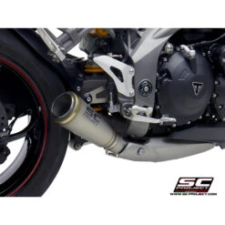 SC-Project T22-43T S1-GP Slip-on Exhaust, Titanium For Triumph Speed Triple S / RS (2018-)