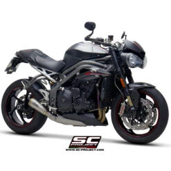 SC-Project T22-43T S1-GP Slip-on Exhaust, Titanium For Triumph Speed Triple S / RS (2018-) -Scootik Bike Shop sc project t22 43t s1 gp slip on exhaust image4