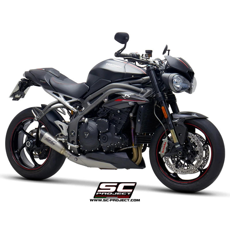 SC-Project T22-T41T S1 Slip-on Exhaust, Titanium For Triumph Speed Triple S / RS (2018-) 6 SC-Project T22-T41T S1 Slip-on Exhaust, Titanium For Triumph Speed Triple S / RS (2018-) - Image 4