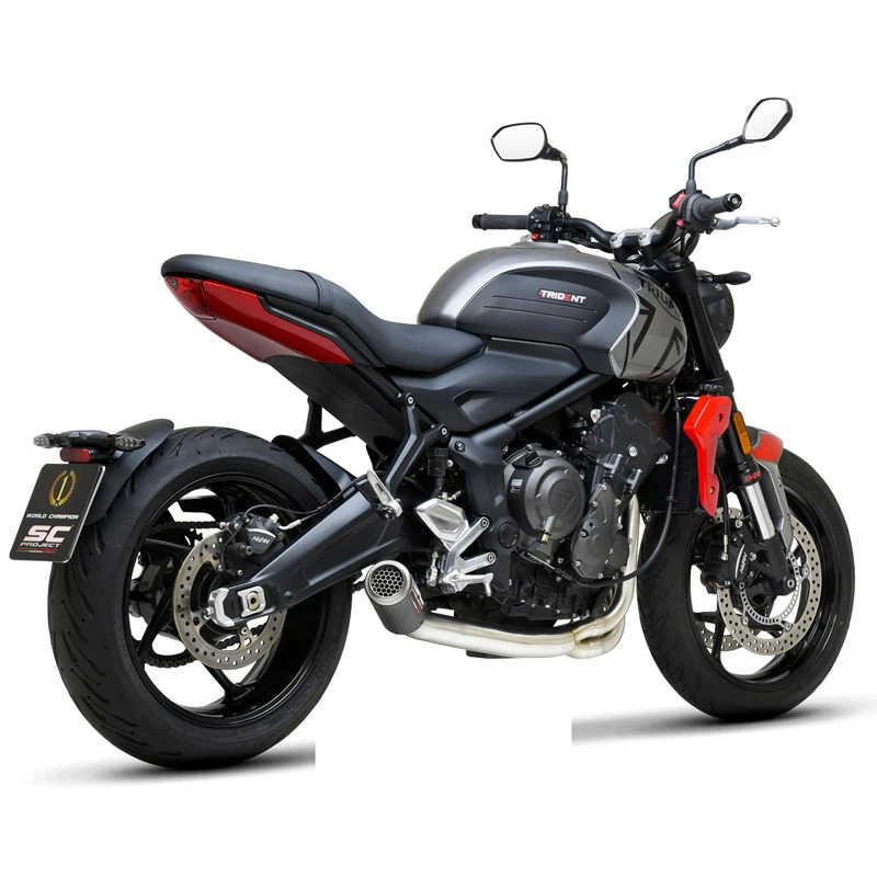 SC-Project T26-CDE36CR CR-T Full System Exhaust, Carbon Fiber For Triumph Trident 660 '20- 4 SC-Project T26-CDE36CR CR-T Full System Exhaust, Carbon Fiber For Triumph Trident 660 '20- - Image 2