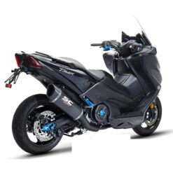 SC-Project Y24-CMB93C SC1-R Full Exhaust, Carbon For Yamaha T-Max 530 (2017-2019) -Scootik Bike Shop sc project y24 cmb93c sc1 r full exhaust carbon image3