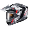 Scorpion Exo-AT950 Outrigger Snow Helmet, White/Grey 2 Scorpion Exo-AT950 Outrigger Snow Helmet, White/Grey -Scootik Bike Shop scorpion exo at950 outrigger snow white grey