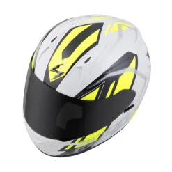 Scorpion EXO-R320 Endeavor Helmet, White/Neon Yellow 7 Scorpion EXO-R320 Endeavor Helmet, White/Neon Yellow -Scootik Bike Shop scorpion exo r320 endeavor helmet neon image3