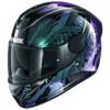 Shark D-Skwal 2 Shigan Helmet, Black/Violet/Glitter -Scootik Bike Shop shark d skwal 2 shigan helmet violet glitter