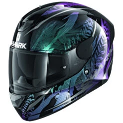 Shark D-Skwal 2 Shigan Helmet, Black/Violet/Glitter