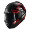 Shark EVO-One 2 Lithion Dual Helmet, Black/Chrome/Red -Scootik Bike Shop shark evo one 2 lithion dual helmet chrome red