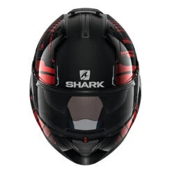 Shark EVO-One 2 Lithion Dual Helmet, Black/Chrome/Red -Scootik Bike Shop shark evo one 2 lithion dual helmet chrome red image3