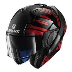 Shark EVO-One 2 Lithion Dual Helmet, Black/Chrome/Red -Scootik Bike Shop shark evo one 2 lithion dual helmet chrome red image4