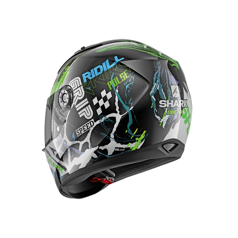 Shark Ridill Drift-R Helmet, Black/Green/Blue 4 Shark Ridill Drift-R Helmet, Black/Green/Blue - Image 2