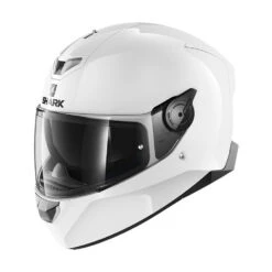 Shark Skwal 2 Blank White Helmet, White LEDs