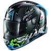 Shark Skwal 2 Noxxys Helmet, Black/Blue/Green -Scootik Bike Shop shark skwal 2 noxxys helmet black blue green