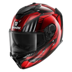 Shark Spartan GT Replikan Helmet, Black/Chrome/Red