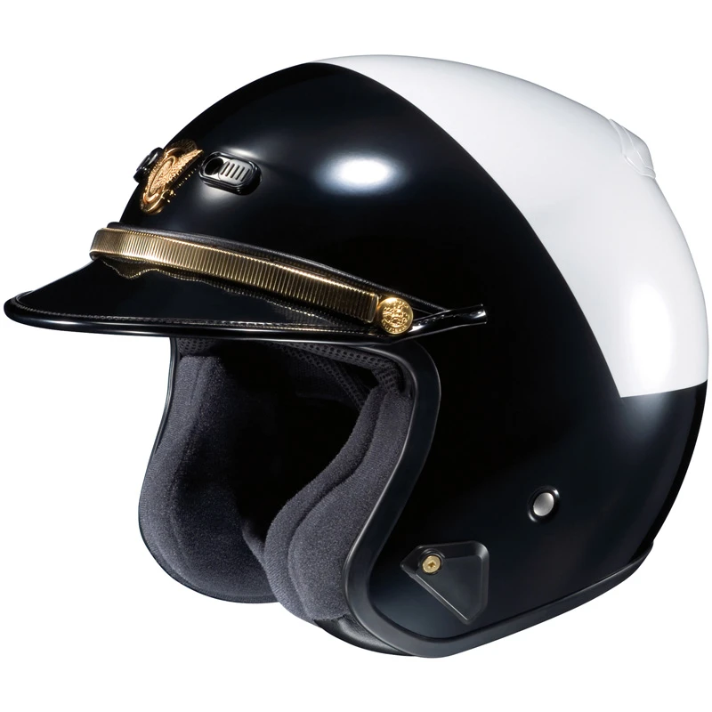 Shoei RJ Plantinum-R LE Hi-Rise Helmet, Black/White 3 Shoei RJ Plantinum-R LE Hi-Rise Helmet, Black/White