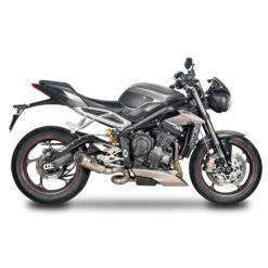 Spark GTR0501T Grid-O Slip-on Exhaust With Link Pipe Triumph Street Triple 765 RS (2017-) -Scootik Bike Shop spark gtr0501t grid o titanium slip on exhaust image4