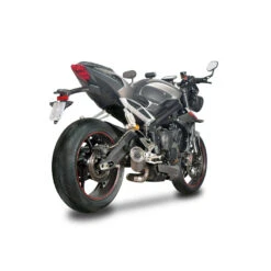Spark GTR0501T Grid-O Slip-on Exhaust With Link Pipe Triumph Street Triple 765 RS (2017-) -Scootik Bike Shop spark gtr0501t grid o titanium slip on exhaust image5