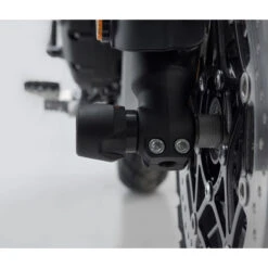 Sw-Motech STP.11.176.10800/B Front Axle Sliders For Speed Triple 1200 RR/XE/XC '22- -Scootik Bike Shop sw motech stp 11 176 10800 b front axle sliders image3