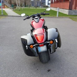 TKY Quick Detachable Hard Saddlebags For Suzuki Boulevard M109R -Scootik Bike Shop tky m109 hard saddlebags d